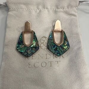 Kendra Scott Rose Gold Abalone Drop Earrings